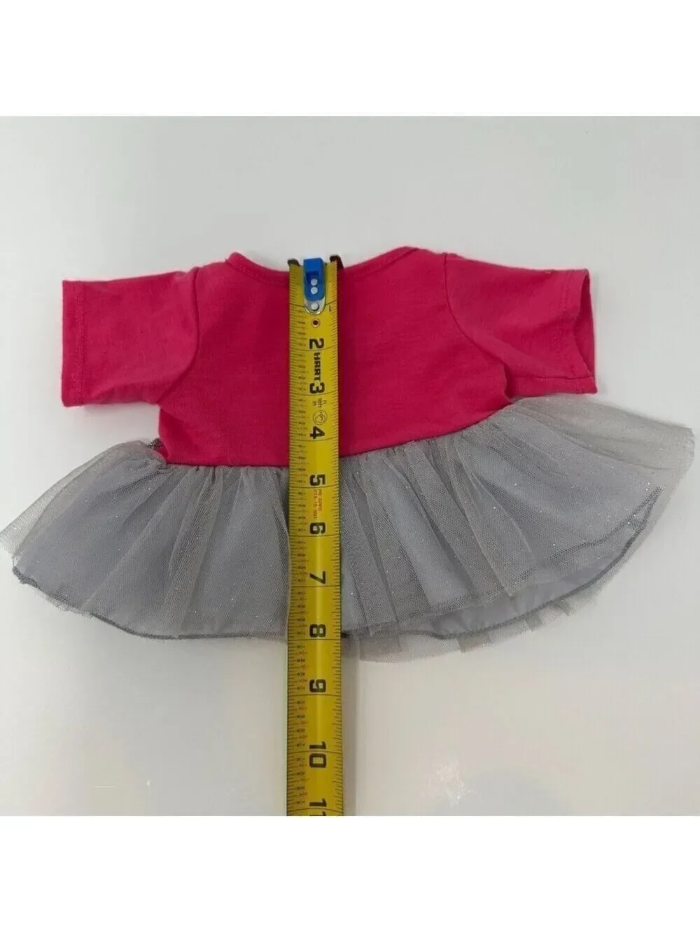 Build A Bear Pink Shirt Silver Tutu Dress Cookies Make Me Smile BAB Glittery